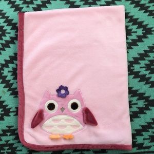tiddliwinks owl baby girl pink blanket